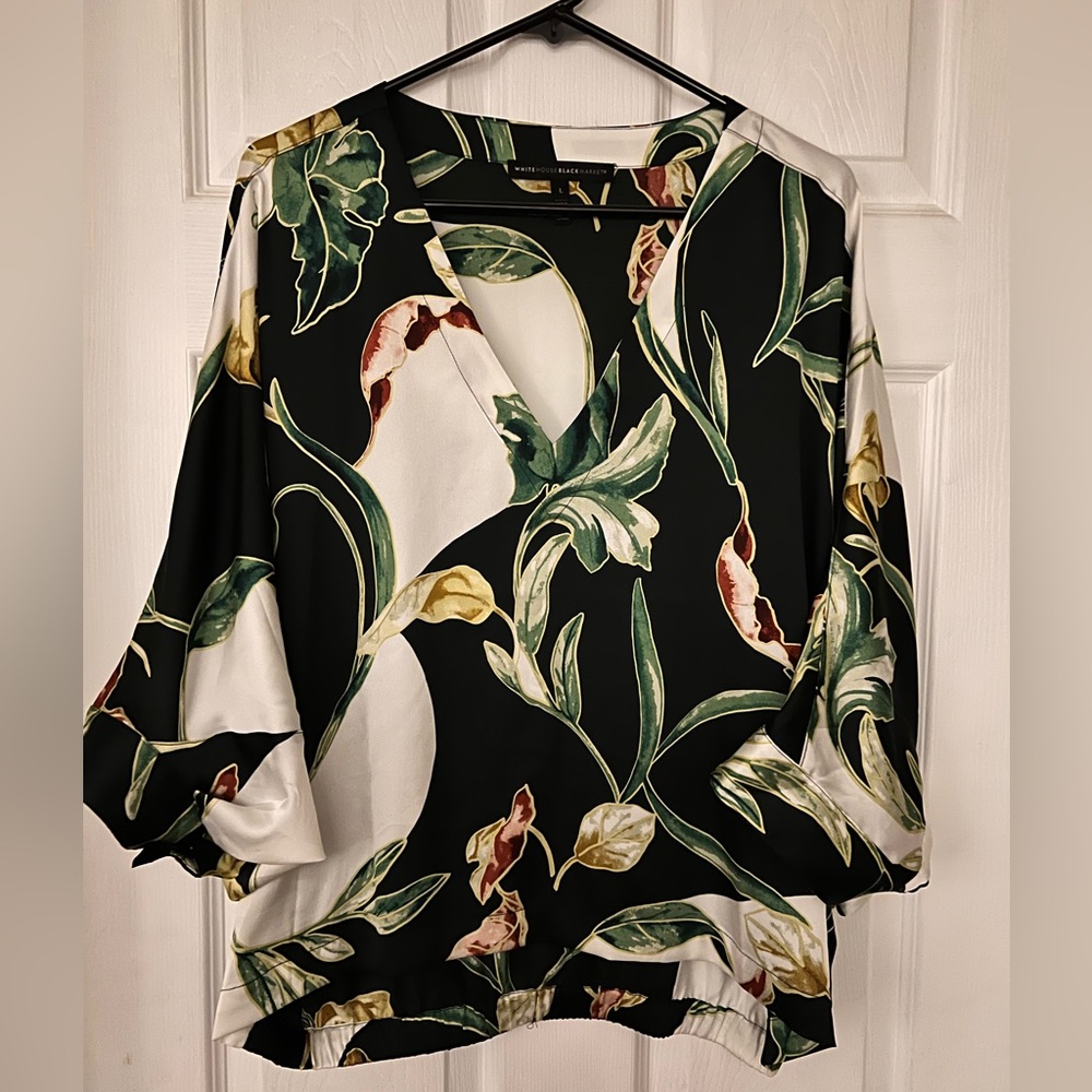 WHBM Dolman Sleeve Silk Top